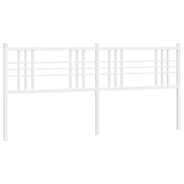 vidaXL Κεφαλάρι Λευκό Μεταλλικό 198x3x90cm 1 τεμ.