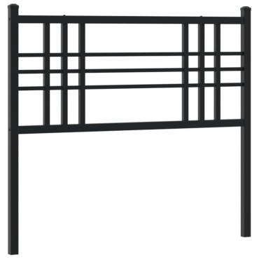vidaXL Κεφαλάρι Μαύρο Μεταλλικό 112x3x90cm 1 τεμ.
