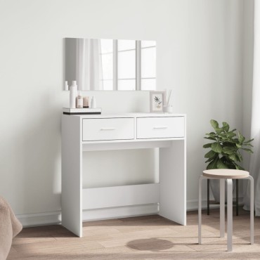 vidaXL Μπουντουάρ με Καθρέφτη Λευκό 80x39x80cm 1 τεμ.