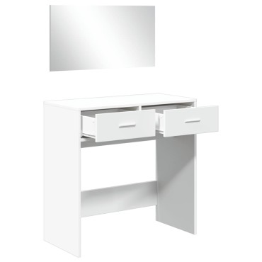 vidaXL Μπουντουάρ με Καθρέφτη Λευκό 80x39x80cm 1 τεμ.