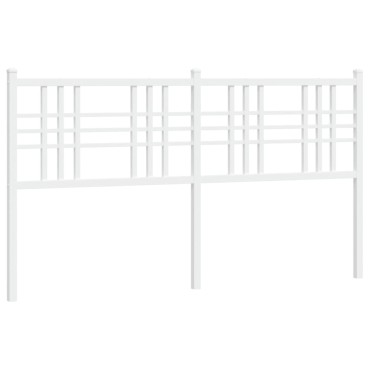 vidaXL Κεφαλάρι Λευκό Μεταλλικό 166x3x90cm 1 τεμ.