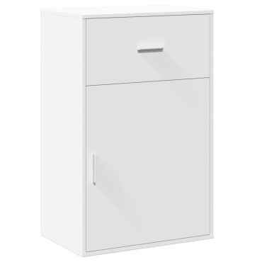 vidaXL Ραφιέρα με Ντουλάπια Λευκή 56,5x39x90cm Επεξεργασμένο Ξύλο 1 τεμ.