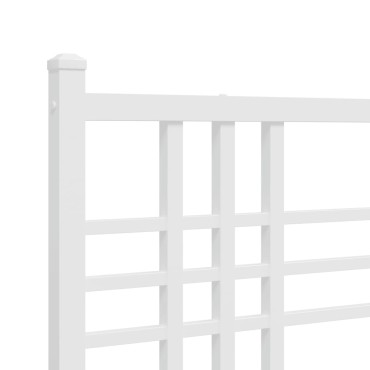 vidaXL Κεφαλάρι Λευκό Μεταλλικό 156x3x90cm 1 τεμ.