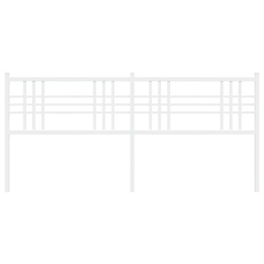 vidaXL Κεφαλάρι Λευκό Μεταλλικό 206x3x90cm 1 τεμ.