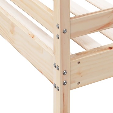 vidaXL Κουκέτα 90x200/140x200cm από Μασίφ Ξύλο Πεύκου 1 τεμ. - Διπλό