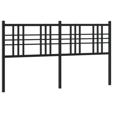 vidaXL Κεφαλάρι Μαύρο Μεταλλικό 166x3x90cm 1 τεμ.