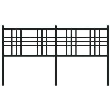 vidaXL Κεφαλάρι Μαύρο Μεταλλικό 166x3x90cm 1 τεμ.