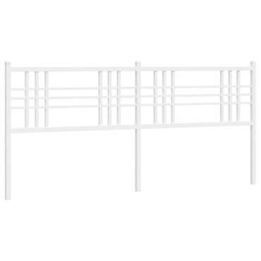vidaXL Κεφαλάρι Λευκό Μεταλλικό 187x3x90cm 1 τεμ.