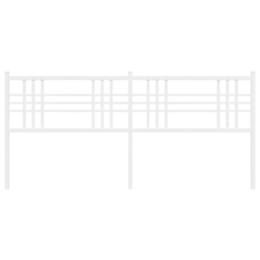 vidaXL Κεφαλάρι Λευκό Μεταλλικό 187x3x90cm 1 τεμ.