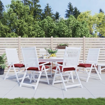 vidaXL Μαξιλάρια Παλέτας Κήπου 6 τεμ. Μπορντό 50x50x7cm Oxford Ύφασμα