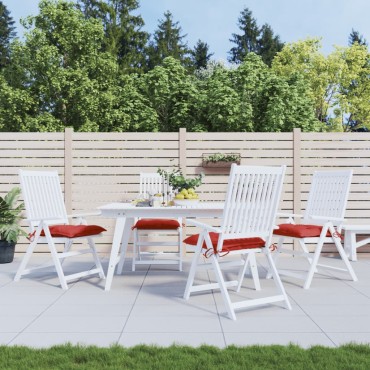 vidaXL Μαξιλάρια Παλέτας Κήπου 4 τεμ. Κόκκινο 50x50x7cm Oxford Ύφασμα