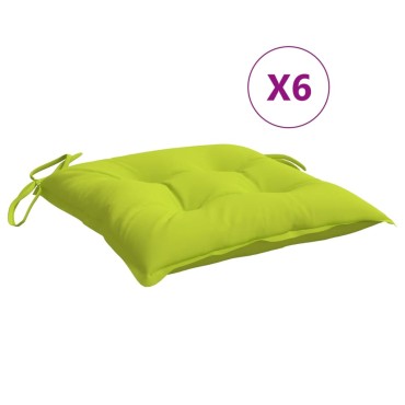 vidaXL Μαξιλάρια Παλέτας 6 τεμ. Έντονο Πράσινο 50x50x7cm Υφασμάτινα