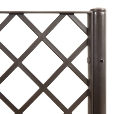 vidaXL Ζαρντινιέρα Κήπου με Καφασωτό Καφέ 160 x 120 x 142 εκ. από PP
