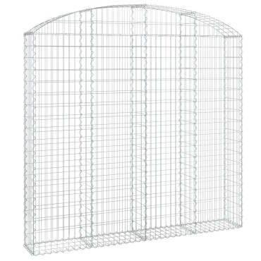 vidaXL Συρματοκιβώτιο Τοξωτό 200x30x180/200εκ. από Γαλβανισμένο Χάλυβα