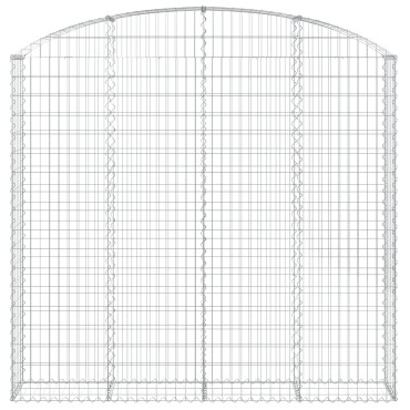 vidaXL Συρματοκιβώτιο Τοξωτό 200x30x180/200εκ. από Γαλβανισμένο Χάλυβα