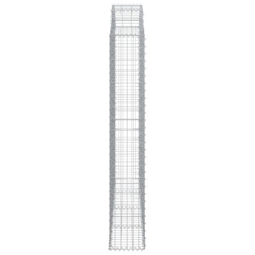 vidaXL Συρματοκιβώτιο Τοξωτό 200x30x180/200εκ. από Γαλβανισμένο Χάλυβα
