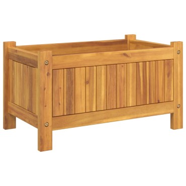 vidaXL Ζαρντινιέρα Κήπου με Επένδυση 54x31x30 εκ. Μασίφ Ξύλο Ακακίας