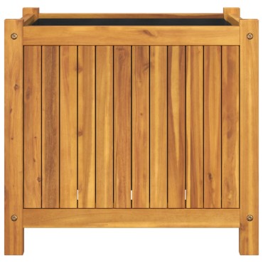 vidaXL Ζαρντινιέρα Κήπου με Επένδυση 54x31x50 εκ. Μασίφ Ξύλο Ακακίας