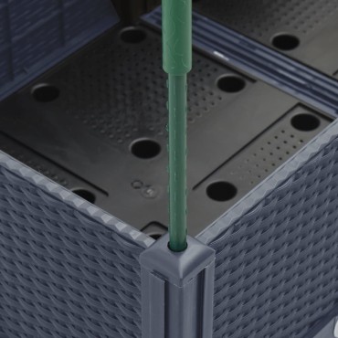 vidaXL Ζαρντινιέρα Κήπου με Καφασωτό Μπλε Γκρι 120x40x142,5 εκ. από PP