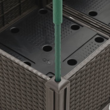 vidaXL Ζαρντινιέρα Κήπου με Καφασωτό Καφέ 200 x 160 x 142,5 εκ. από PP