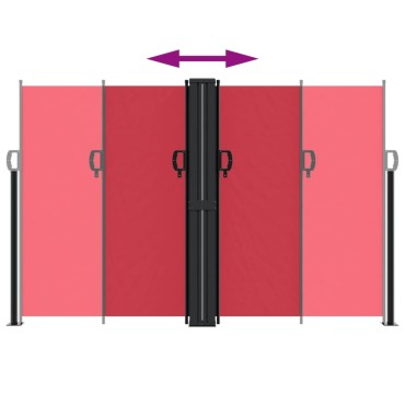 vidaXL Σκίαστρο Πλαϊνό Συρόμενο Κόκκινο 160 x 1000 εκ.