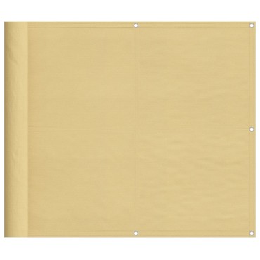 vidaXL Διαχωριστικό Βεράντας Άμμου 90x600εκ 100% Πολ. Ύφασμα Oxford