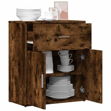 vidaXL Βοηθητικό Ντουλάπι Καπνιστή Δρυς 60x31x70cm Επεξεργασμένο Ξύλο 1 τεμ.