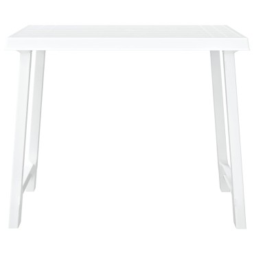 vidaXL Τραπέζι Κάμπινγκ Όψη Ξύλου Λευκό 79x56x64cm Πολυπροπυλένιο 1 τεμ.
