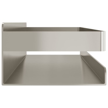 vidaXL Ράφι Μπάνιου 30x10x6cm Βουρτσισμένο Ανοξείδωτο Ατσάλι 304