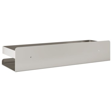 vidaXL Ράφι Μπάνιου 30x10x6cm Βουρτσισμένο Ανοξείδωτο Ατσάλι 304