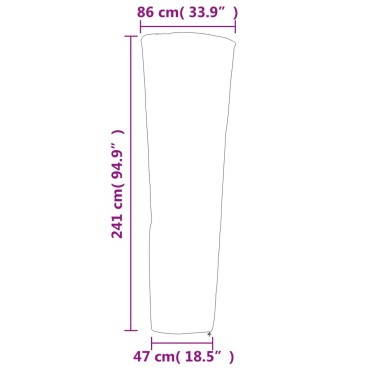 vidaXL Καλύμματα για Θερμάστρες 2 τεμ. 86x47x241cm Ύφασμα Oxford 420D