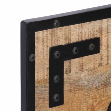 vidaXL Κρεμάστρες Τοίχου 2 τεμ 80x8x25εκ Μασίφ Ακατέργαστο Ξύλο Μάνγκο