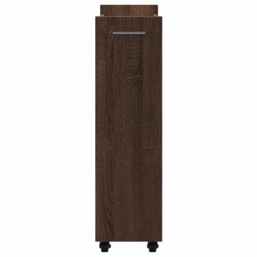 vidaXL Έπιπλο με Ρόδες Καφέ Δρυς 60x22x79cm Επεξεργασμένο Ξύλο 1 τεμ.