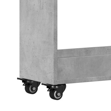 vidaXL Έπιπλο με Ρόδες Γκρι Σκυρ. 60x22x79cm από Επεξεργασμένο Ξύλο 1 τεμ.