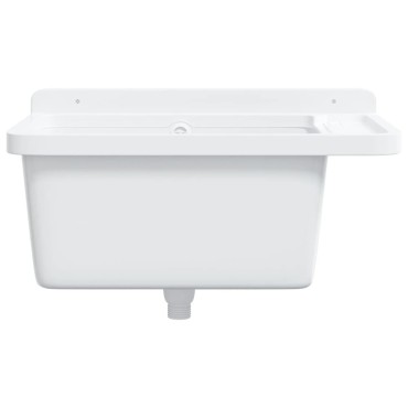 vidaXL Νιπτήρας Βοηθητικός Επίτοιχος Λευκός 60x40x28 εκ. από Ρητίνη