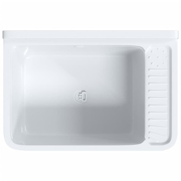 vidaXL Νιπτήρας Βοηθητικός Επίτοιχος Λευκός 60x40x28 εκ. από Ρητίνη