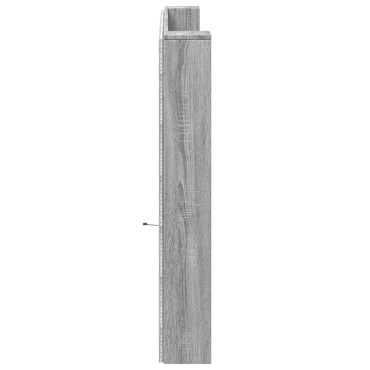 vidaXL Κεφαλάρι με Αποθηκ. Χώρο & LED Γκρι Sonoma 200x16,5x103,5cm 1 τεμ.