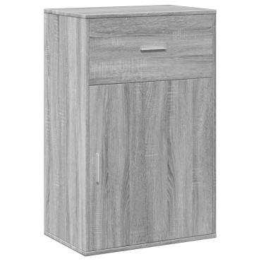 vidaXL Ραφιέρα με Ντουλάπια Γκρι Sonoma 56,5x39x90cm Επεξ. Ξύλο 1 τεμ.