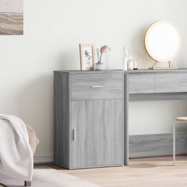 vidaXL Ραφιέρα με Ντουλάπια Γκρι Sonoma 56,5x39x90cm Επεξ. Ξύλο 1 τεμ.