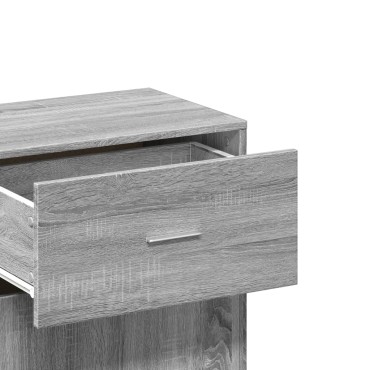 vidaXL Ραφιέρα με Ντουλάπια Γκρι Sonoma 56,5x39x90cm Επεξ. Ξύλο 1 τεμ.