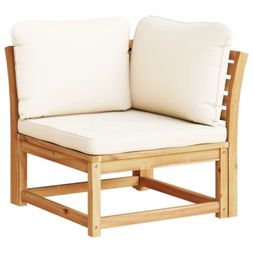 vidaXL Καναπές Κήπου Γωνιακός Μαξιλάρια 73x73x65cm Μασίφ Ξύλο Ακακίας 1 τεμ.