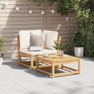 vidaXL Καναπές Κήπου Γωνιακός Μαξιλάρια 73x73x65cm Μασίφ Ξύλο Ακακίας 1 τεμ.
