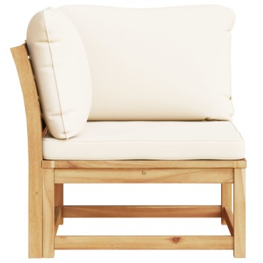 vidaXL Καναπές Κήπου Γωνιακός Μαξιλάρια 73x73x65cm Μασίφ Ξύλο Ακακίας 1 τεμ.