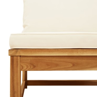 vidaXL Καναπές Κήπου Γωνιακός Μαξιλάρια 73x73x65cm Μασίφ Ξύλο Ακακίας 1 τεμ.