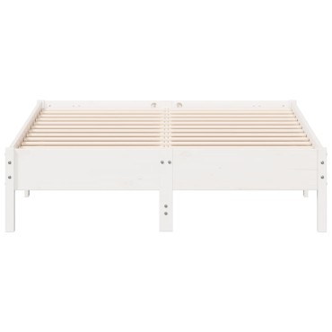 vidaXL Σκελετός Κρεβ. Χωρίς Στρώμα Λευκό 120x190cm Μασίφ Πεύκο 1 τεμ. - Μονό