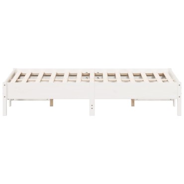 vidaXL Σκελετός Κρεβ. Χωρίς Στρώμα Λευκό 120x190cm Μασίφ Πεύκο 1 τεμ. - Μονό
