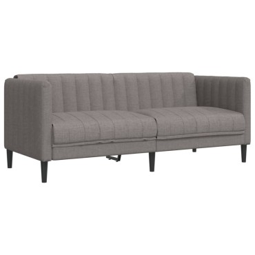 Σετ Σαλονιού 3 τεμ. Taupe Υφασμάτινο 69x76,5x74,5cm  Διθέσιος Τριθέσιος