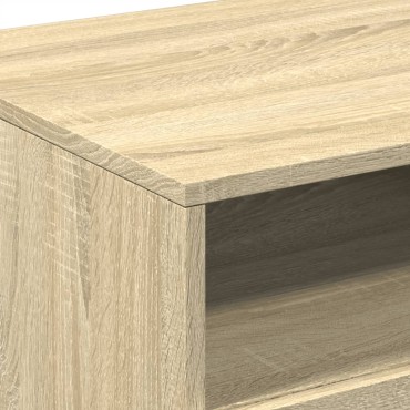 vidaXL Τραπεζάκι Σαλονιού με Φώτα LED Sonoma Δρυς 90x49x40cm 1 τεμ.