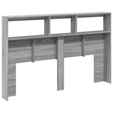 vidaXL Κεφαλάρι με Αποθηκ. Χώρο & LED Γκρι Sonoma 160x17x102cm 1 τεμ.
