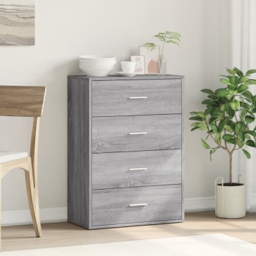 vidaXL Μπουφές Γκρι Sonoma 60x31x84cm από Επεξεργασμένο Ξύλο 1 τεμ.